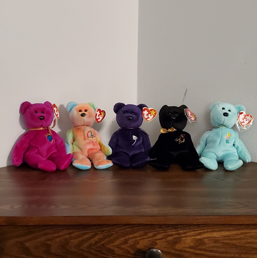 set of rare beanie babies